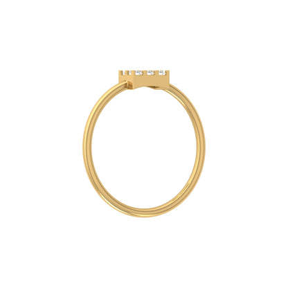 14K Solid White Gold Round Shaped Diamond Ring Minimalist Daily Wear Jewelry For Women's - HIGHCARAT DIAMONDS