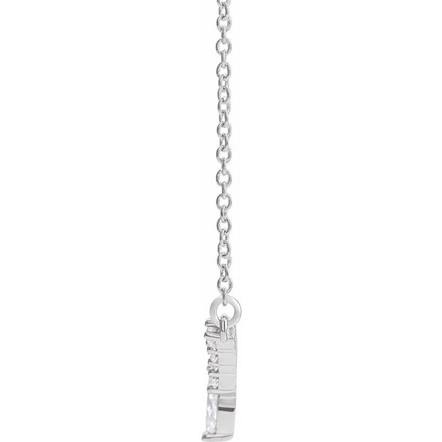 14k-white-1/3-ctw-natural-diamond-v-16"-necklace
