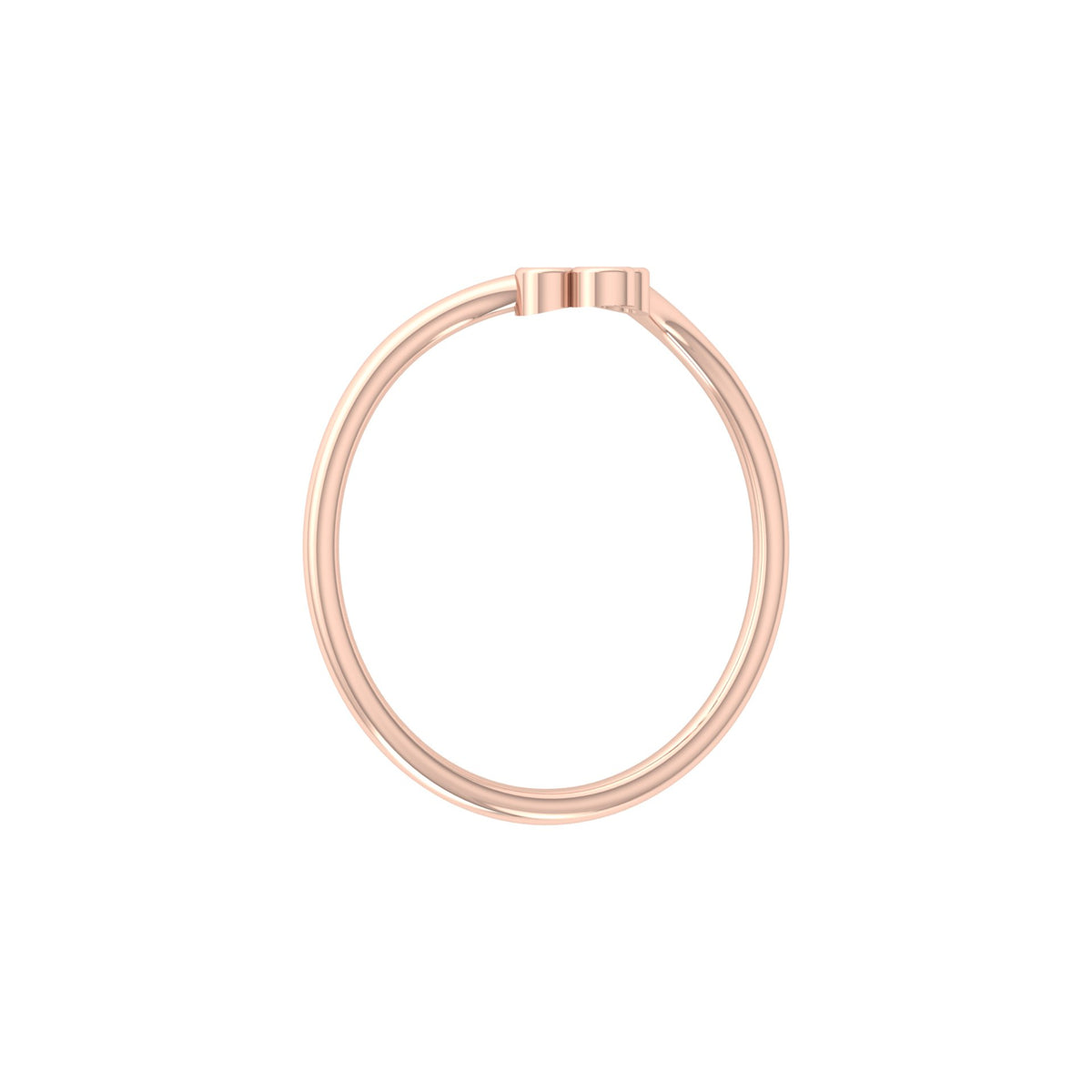 Dainty V-Shape Diamond Ring In 14K Solid White Gold Minimalist & Elegant Stackable Band - HIGHCARAT DIAMONDS