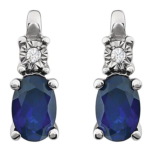 14k-white-lab-grown-blue-sapphire-&-.02-ctw-natural-diamond-earrings