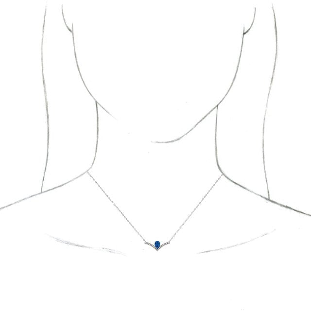 14k-white-lab-grown-blue-sapphire-&-.06-ctw-diamond-16"-necklace