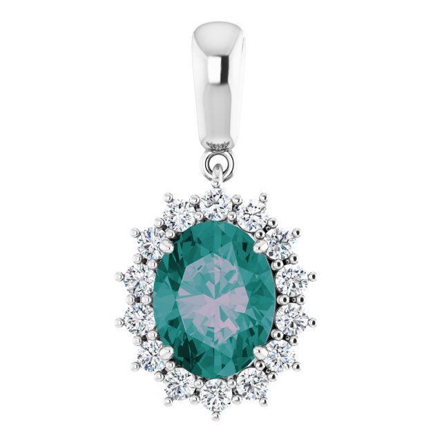 14k-white-lab-grown-blue-sapphire-&-1/3-ctw-natural-diamond-pendant