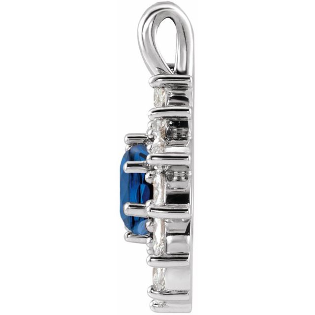 14k-white-lab-grown-blue-sapphire-&-5/8-ctw-natural-diamond-halo-style-pendant