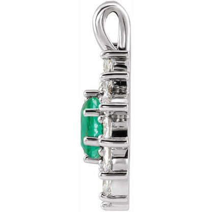 14k-white-lab-grown-emerald-&-1/2-ctw-natural-diamond-halo-style-pendant