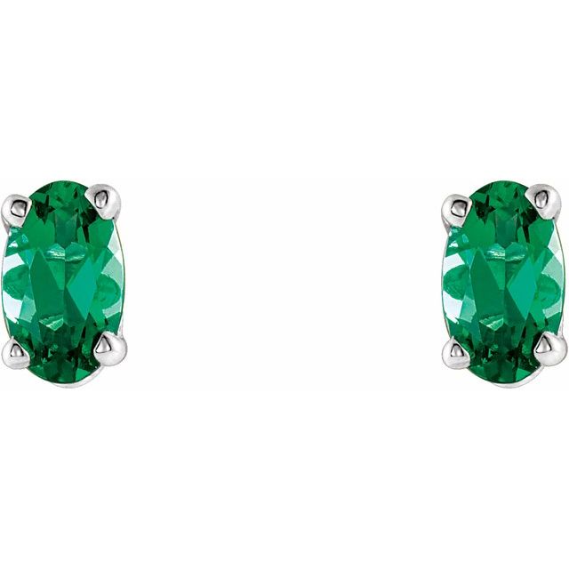 14k-white-lab-grown-emerald-earrings