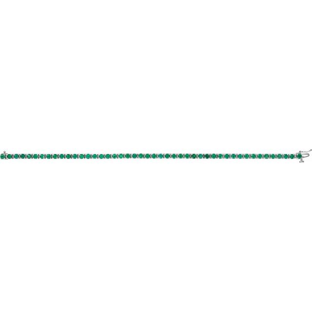 14k-white-lab-grown-emerald-line-7"-bracelet