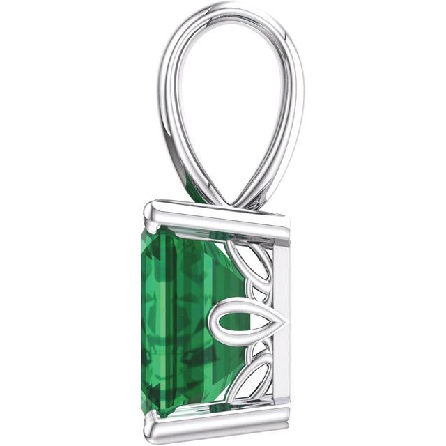 14k-white-lab-grown-emerald-pendant