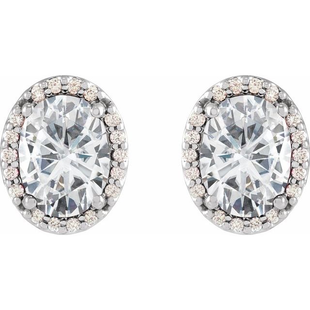 14k-white--lab-grown-moissanite-&-.04-ctw-natural-diamond-halo-style-earrings