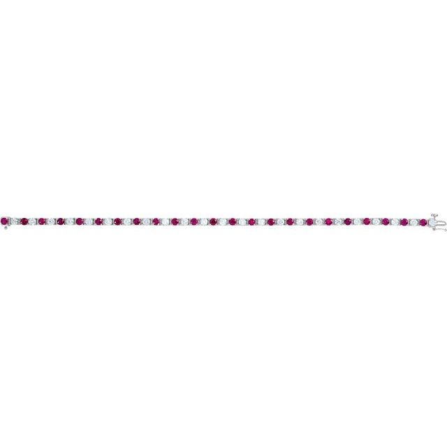 14k-white-lab-grown-ruby-&-2-3/8-ctw-lab-grown-diamond-line-7"-bracelet