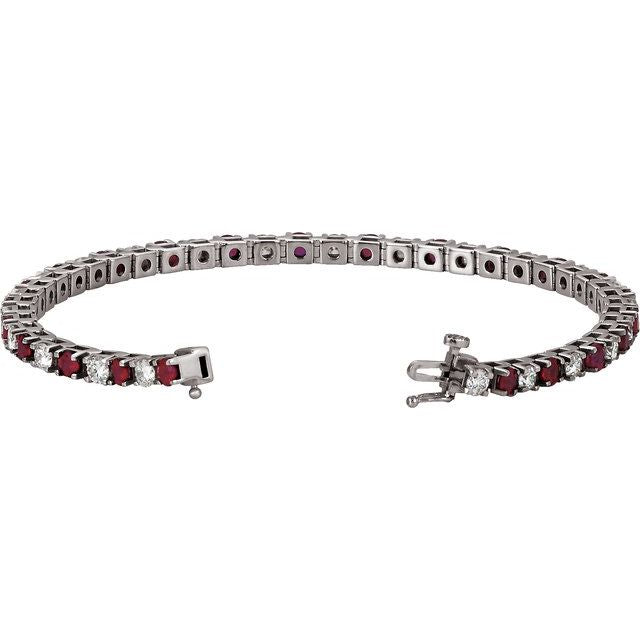 14k-white-lab-grown-ruby-&-2-3/8-ctw-lab-grown-diamond-line-7"-bracelet