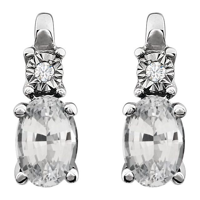 14k-white-lab-grown-white-sapphire-&-.02-ctw-natural-diamond-earrings