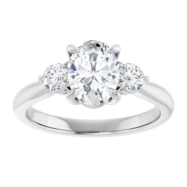 14k-white--oval-1/3-ctw-natural-diamond-semi-set-engagement-ring