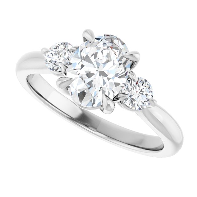 14k-white--oval-1/3-ctw-natural-diamond-semi-set-engagement-ring