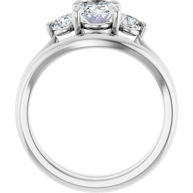 14k-white--oval-1/3-ctw-natural-diamond-semi-set-engagement-ring
