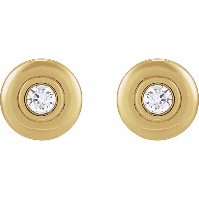 14k-yellow-1/5-ctw-lab-grown-diamond-puffed-stud-earrings