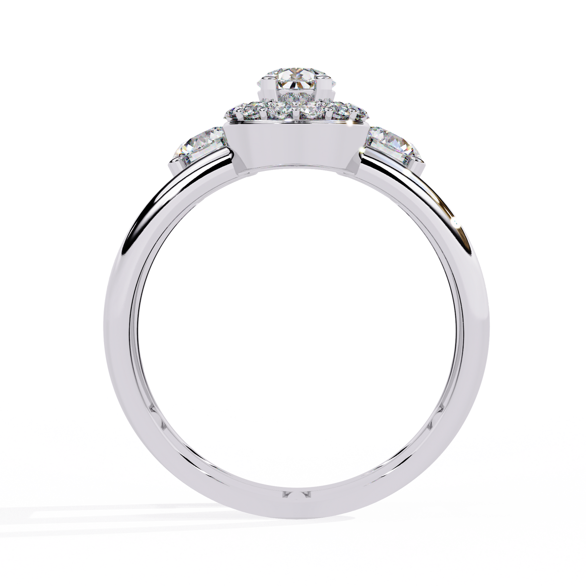 14k Yellow Gold Pear And Round Cut Lab Grown Diamond Classic Dainty Vintage Annivrasry Ring Gift For Her - HIGHCARAT DIAMONDS