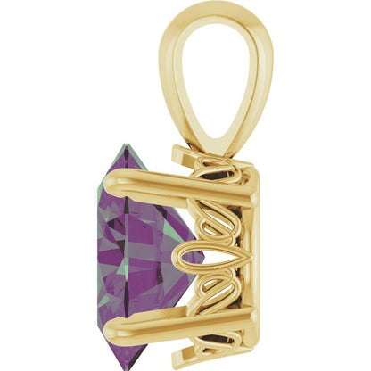 14k-yellow-lab-grown-alexandrite-pendant