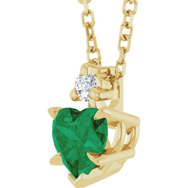 14k-yellow-lab-grown-emerald-&-.03-ct-natural-diamond-16-18"-necklace