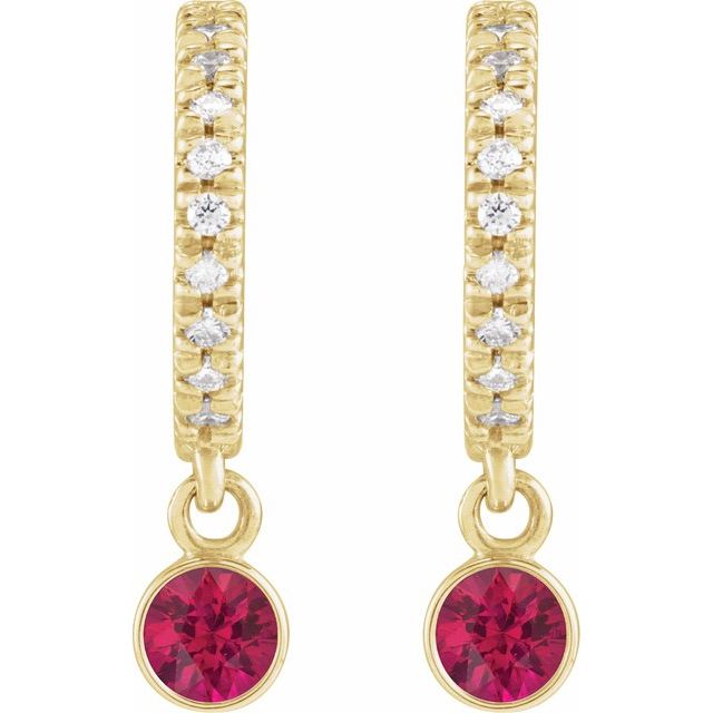 14k-yellow-lab-grown-ruby-&-.08-ctw-natural-diamond-french-set--hoop-earrings