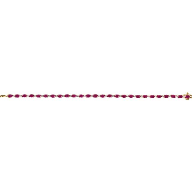 14k-yellow-lab-grown-ruby-&-5/8-ctw-lab-grown-diamond-line-7"-bracelet