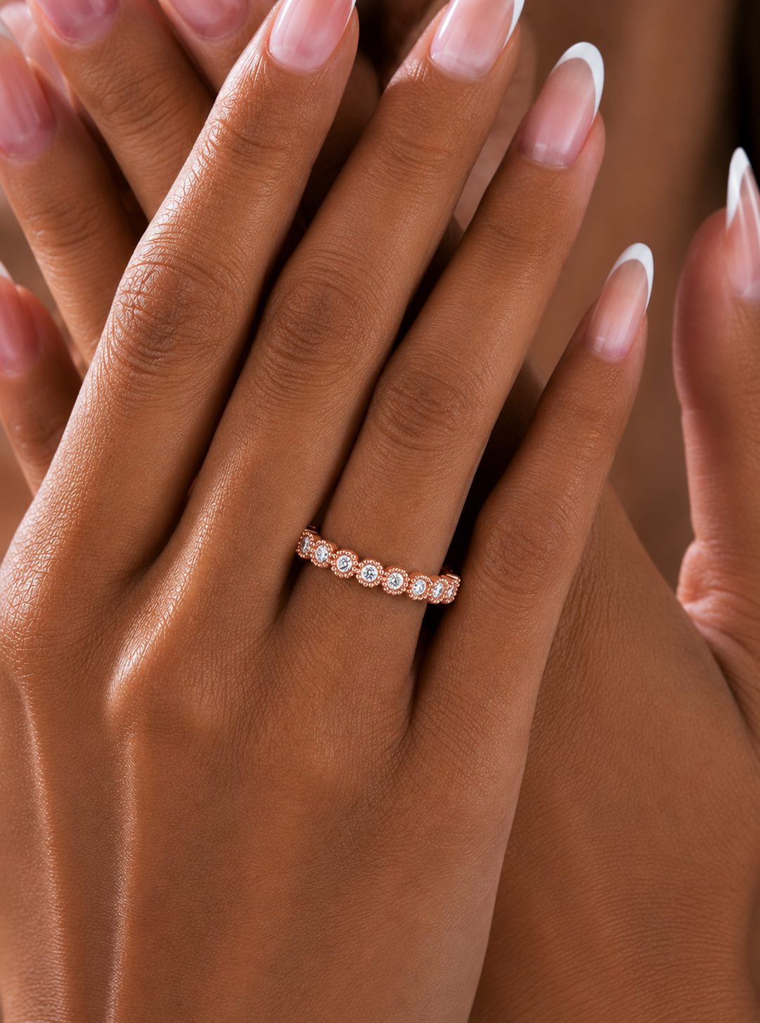 14KT Gold Floral Inspired Diamond Band Elegant Delicate Design with Lab Grown or Natural Diamonds - HIGHCARAT DIAMONDS