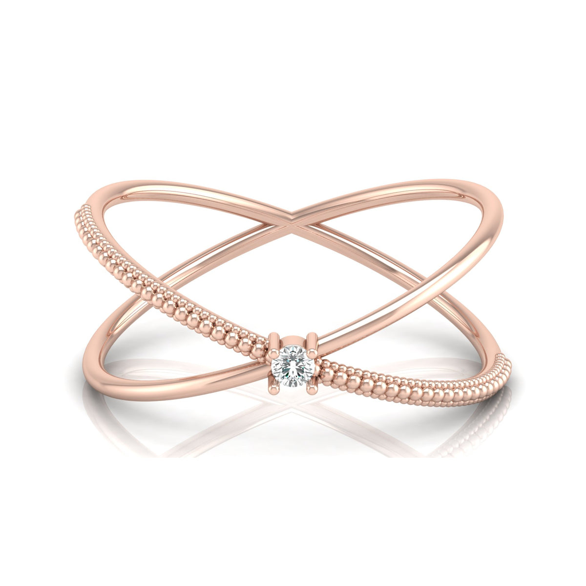 14KT Solid Gold Twisted Women's Ring For Her Perfect Fit For Any Finger - HIGHCARAT DIAMONDS