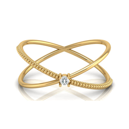 14KT Solid Gold Twisted Women's Ring For Her Perfect Fit For Any Finger - HIGHCARAT DIAMONDS