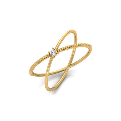 14KT Solid Gold Twisted Women's Ring For Her Perfect Fit For Any Finger - HIGHCARAT DIAMONDS