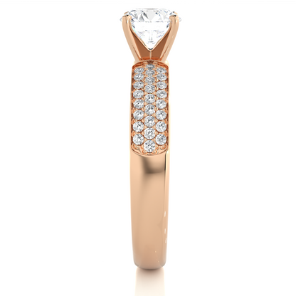 14k Gold Wedding Ring Set, Minimalist 1.02Ct Oval Cut Lab Grown  Solitaire Full Diamond Band, Women's Bridal Ring - HIGHCARAT DIAMONDS