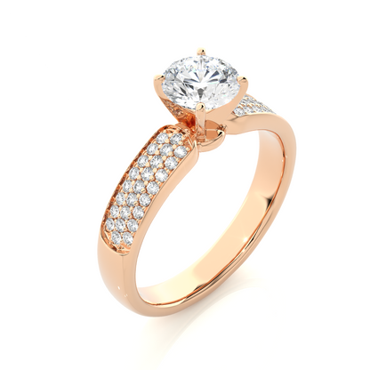 14k Gold Wedding Ring Set, Minimalist 1.02Ct Oval Cut Lab Grown  Solitaire Full Diamond Band, Women's Bridal Ring - HIGHCARAT DIAMONDS
