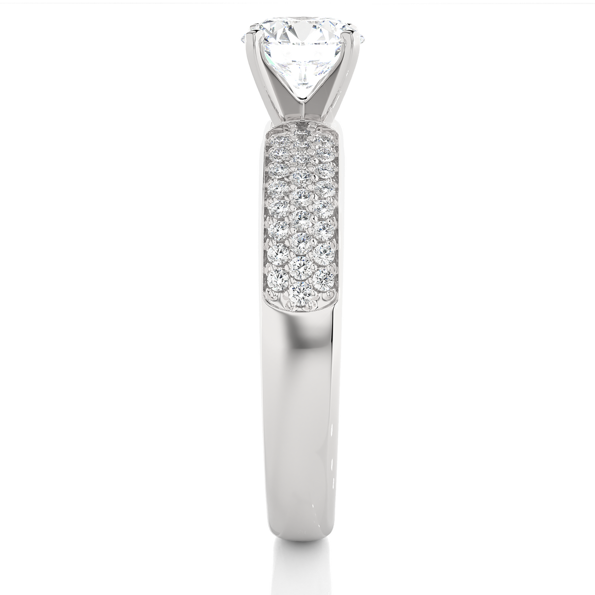 14k Gold Wedding Ring Set, Minimalist 1.02Ct Oval Cut Lab Grown  Solitaire Full Diamond Band, Women's Bridal Ring - HIGHCARAT DIAMONDS