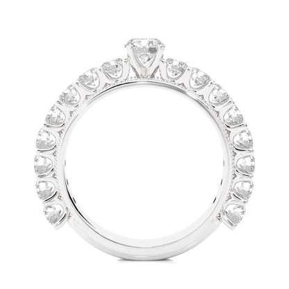14k Rose Gold Round Cut Lab grown Women Diamond Ring 2.53 CT Round classic look - HIGHCARAT DIAMONDS