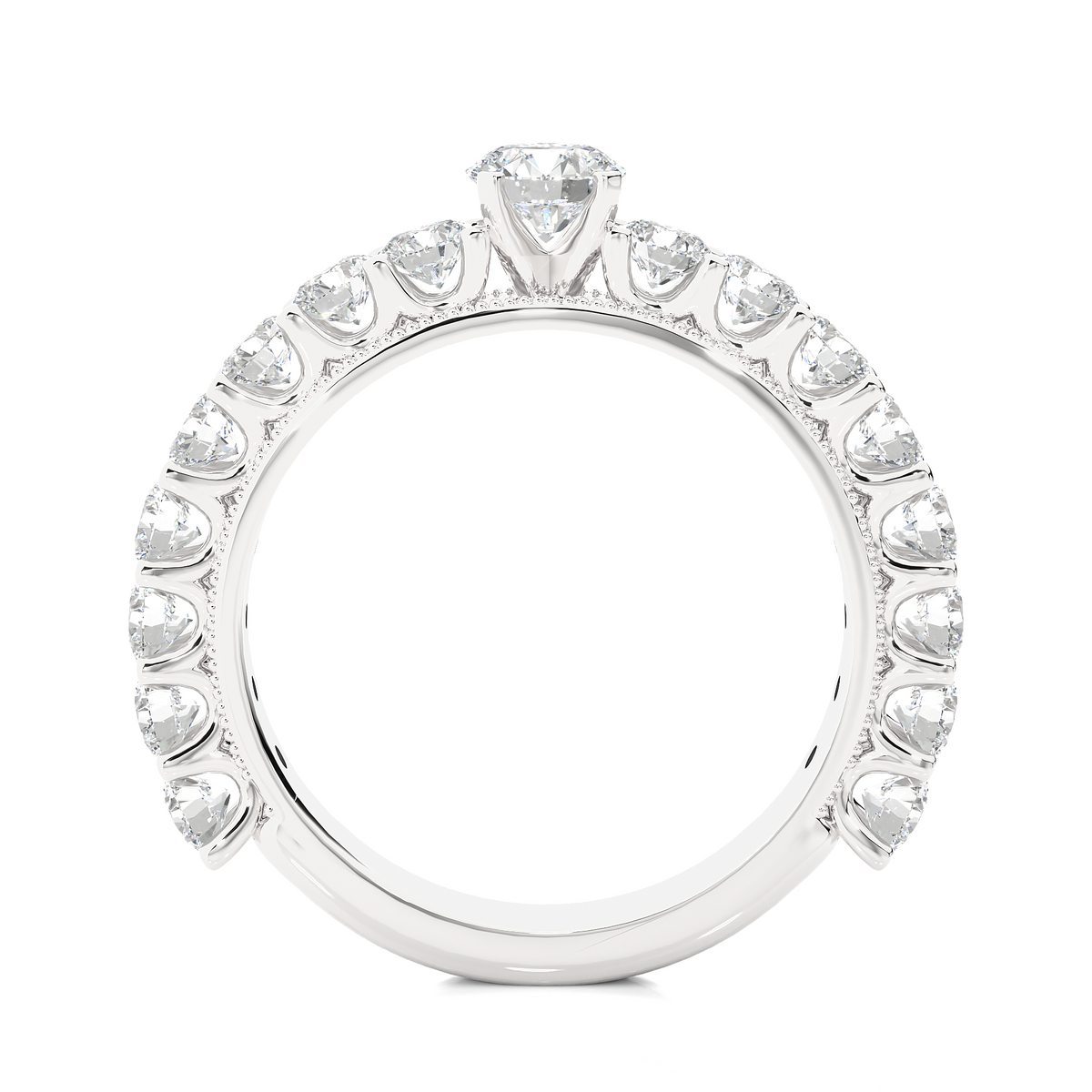 14k Rose Gold Round Cut Lab grown Women Diamond Ring 2.53 CT Round classic look - HIGHCARAT DIAMONDS