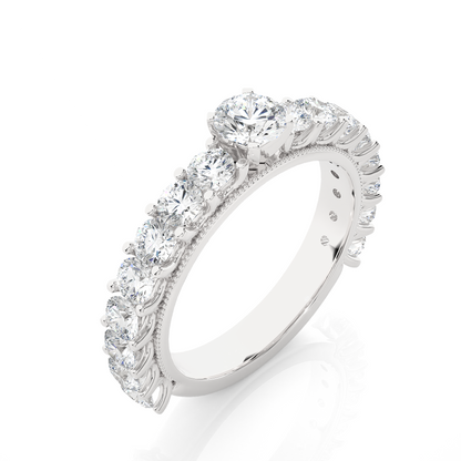 14k Rose Gold Round Cut Lab grown Women Diamond Ring 2.53 CT Round classic look - HIGHCARAT DIAMONDS