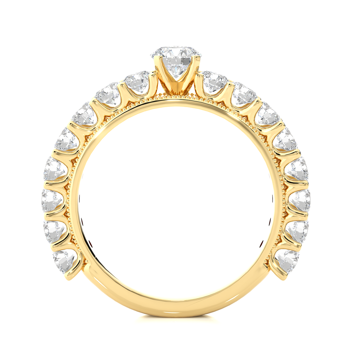 14k Rose Gold Round Cut Lab grown Women Diamond Ring 2.53 CT Round classic look - HIGHCARAT DIAMONDS