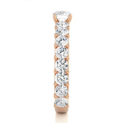 14k Rose Gold Round Cut Lab grown Women Diamond Ring 2.53 CT Round classic look - HIGHCARAT DIAMONDS