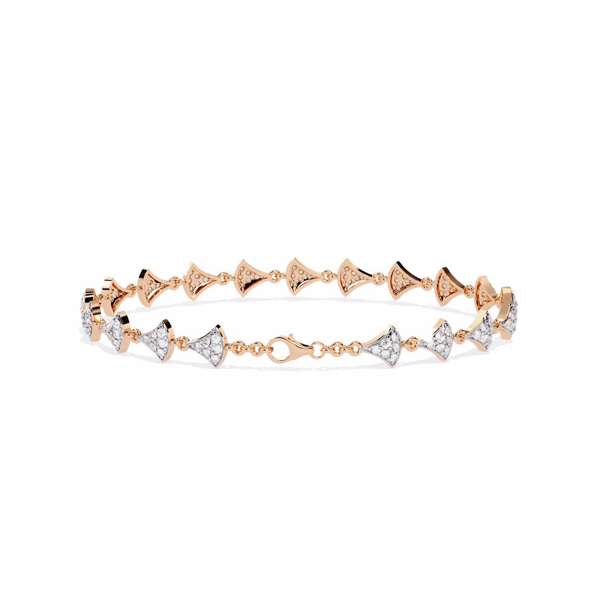 14k Yellow Gold 1.05Ct Round Cut White Colorless Lab Grown Diamond Prong Set Bridesmaid Line Dainty Bracelet For Her - HIGHCARAT DIAMONDS
