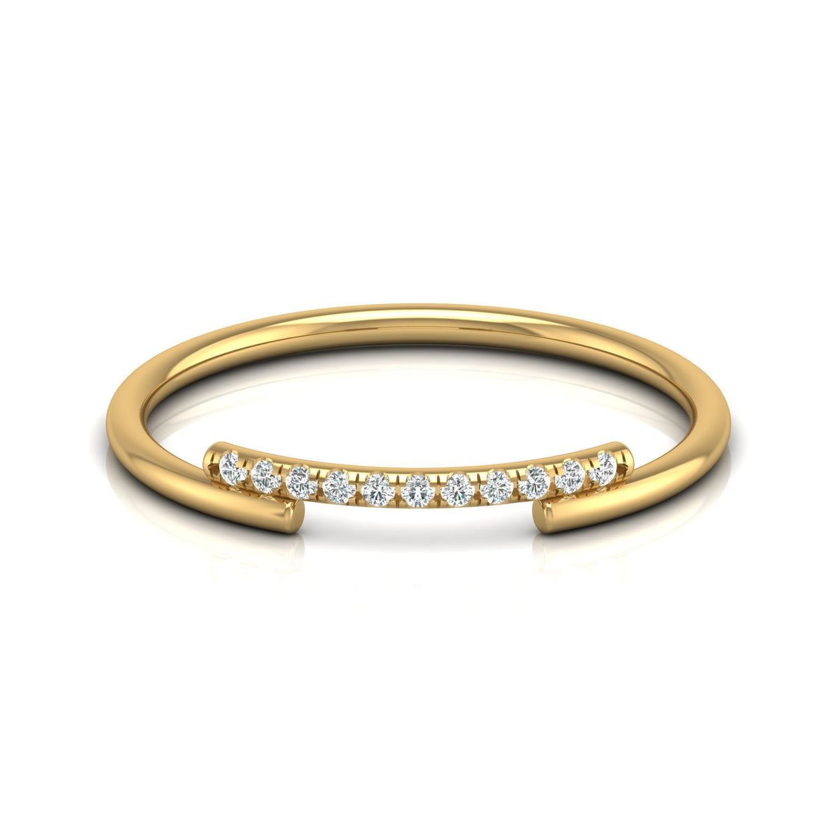 Natural Or Lab Grown Diamond Band For Her In 18K Solid Gold Enhanced Sparkle With A Classic Touch - HIGHCARAT DIAMONDS