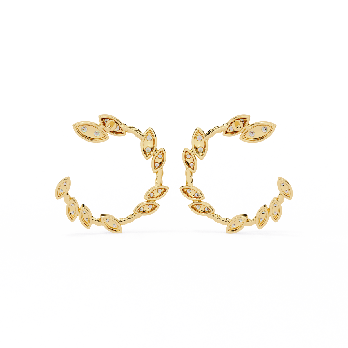 18K Solid Gold  Lab Grown & Natural Round Cut Diamond Prong Set Dainty Daily Wear Stud Earring - HIGHCARAT DIAMONDS