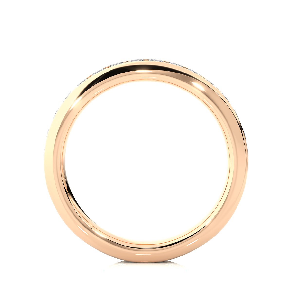 18k Solid Gold Round Shaped Lab Grown/Natural Diamond Full Eternity Band for her gifted - HIGHCARAT DIAMONDS