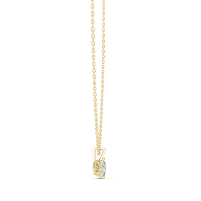 Colorless Labgrown Ecofriendly Sparkling Diamond Pendant In 14K Solid Yellow Gold - HIGHCARAT DIAMONDS