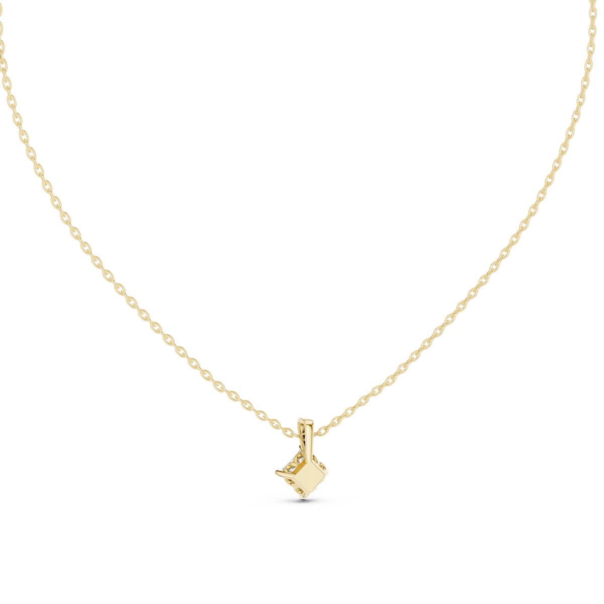 Colorless Labgrown Ecofriendly Sparkling Diamond Pendant In 14K Solid Yellow Gold - HIGHCARAT DIAMONDS