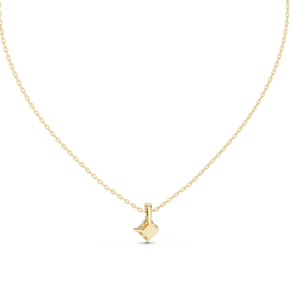 Colorless Labgrown Ecofriendly Sparkling Diamond Pendant In 14K Solid Yellow Gold - HIGHCARAT DIAMONDS