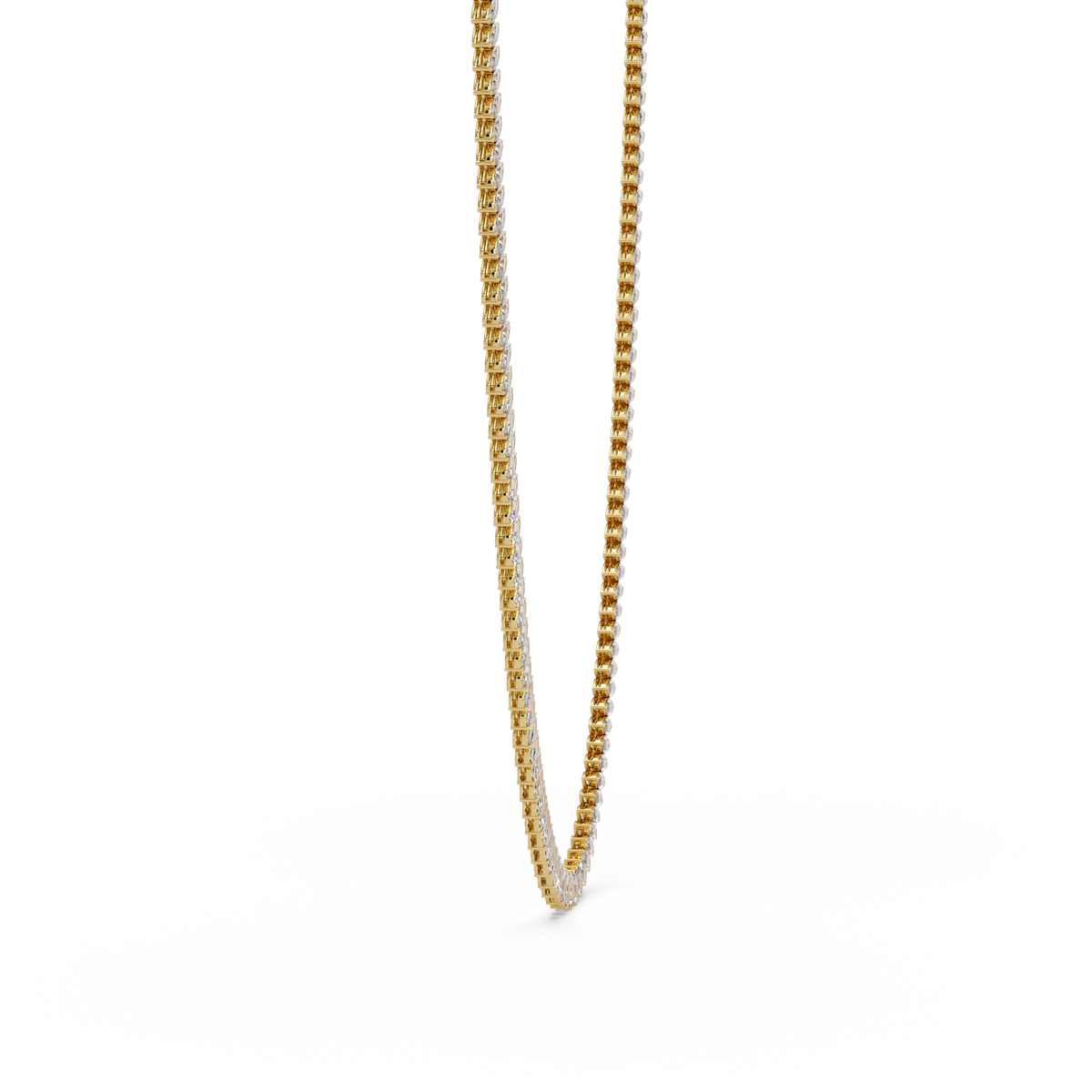 18k Solid Gold Marquise Tennis Diamond Necklace - HIGHCARAT DIAMONDS