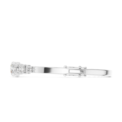 18k Solid Rose Gold 5.40CT Round Cut Lab Grown Diamond Wedding Bracelet - HIGHCARAT DIAMONDS
