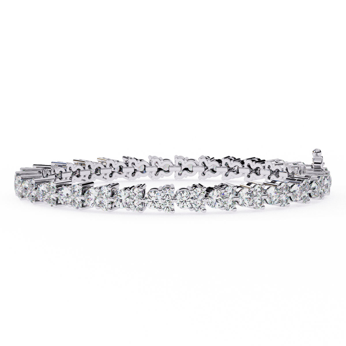 2.00Ct Round Cut High Quality Diamond Antique Delicate Three Stone Sparkling Bridesmaid Tennis Bracelet Gift For Her - HIGHCARAT DIAMONDS