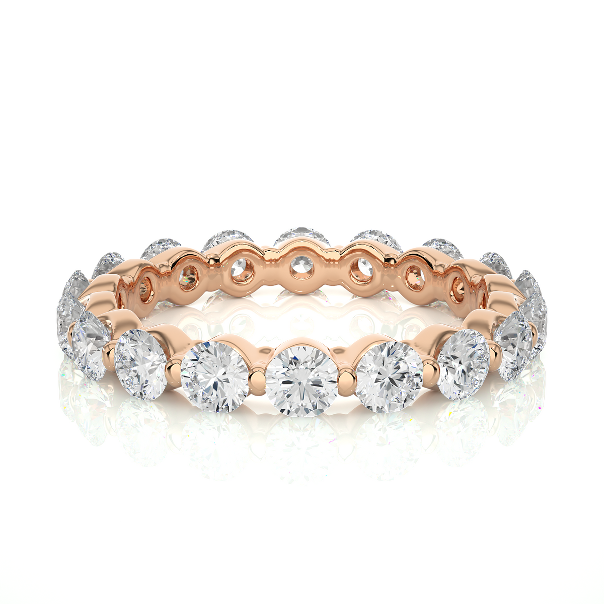 2.01 CT Round Natural & Lab Grown Diamond Very Classic Eternity Band Ring Perfect For Everyday Wear - HIGHCARAT DIAMONDS