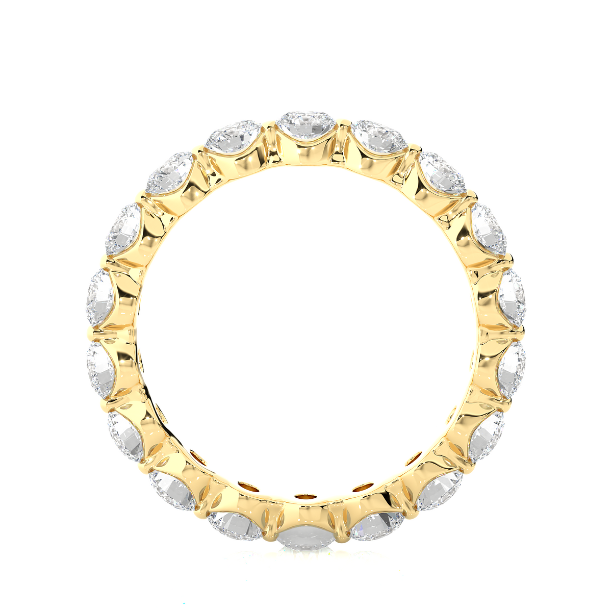 2.01 CT Round Natural & Lab Grown Diamond Very Classic Eternity Band Ring Perfect For Everyday Wear - HIGHCARAT DIAMONDS