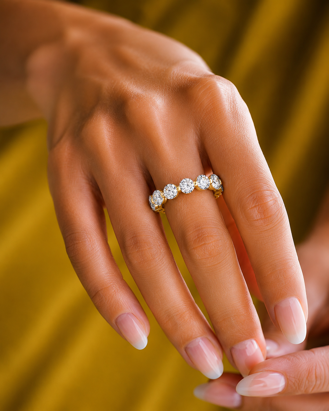 2.01 CT Round Natural & Lab Grown Diamond Very Classic Eternity Band Ring Perfect For Everyday Wear - HIGHCARAT DIAMONDS