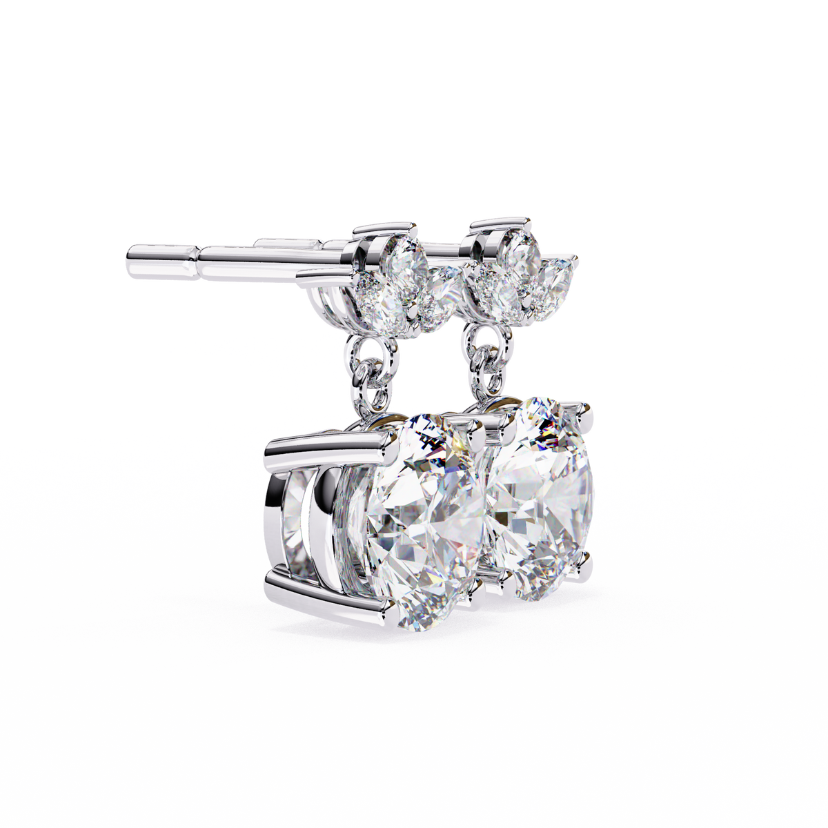 2.02Ct Marquise And Round Cut Lab Grown Diamond Classic Timeless Vintage Drop Earring, Annivrasry Gift For Her - HIGHCARAT DIAMONDS